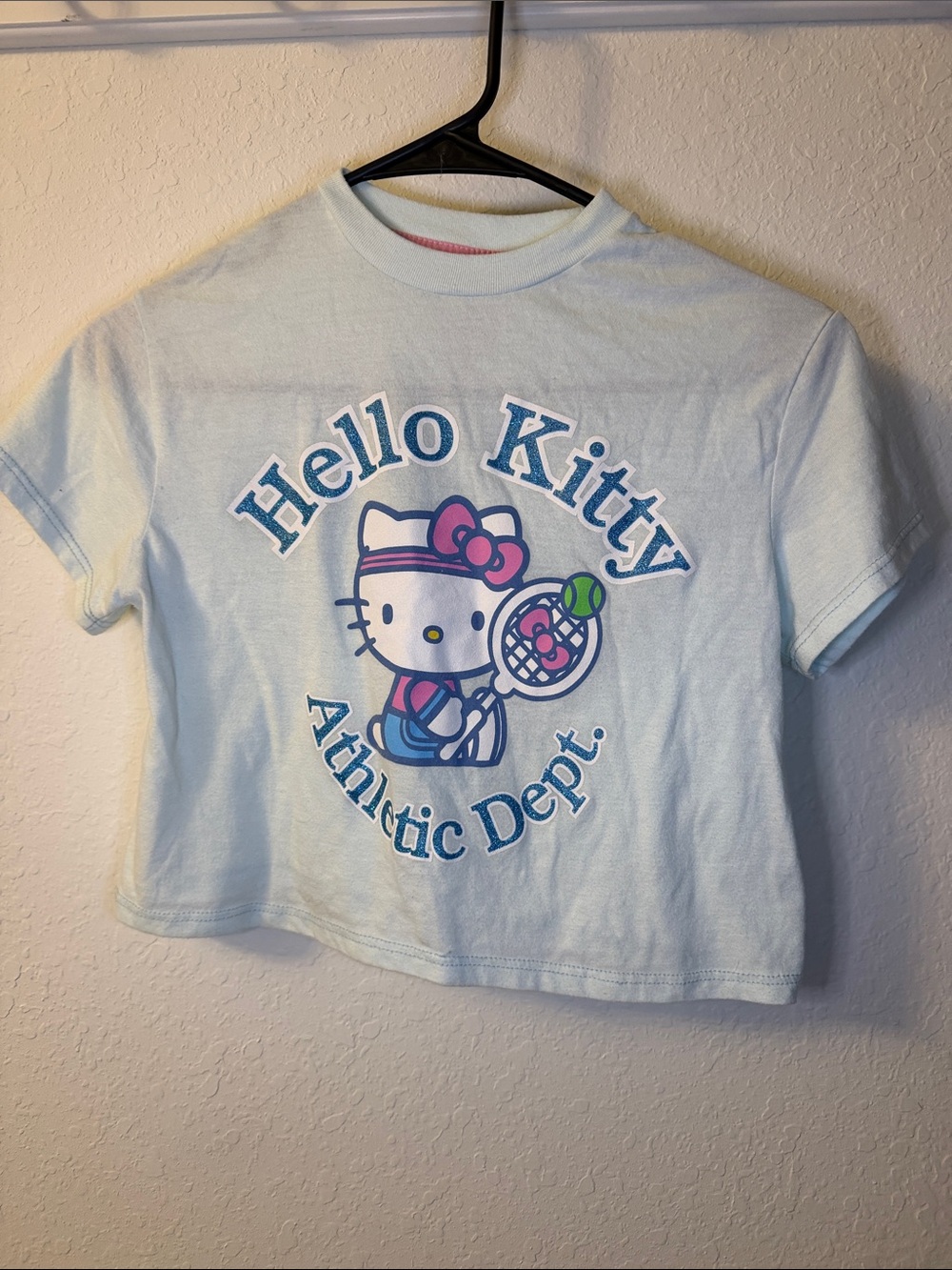 Hello Kitty Light Blue Tennis Graphic Tee